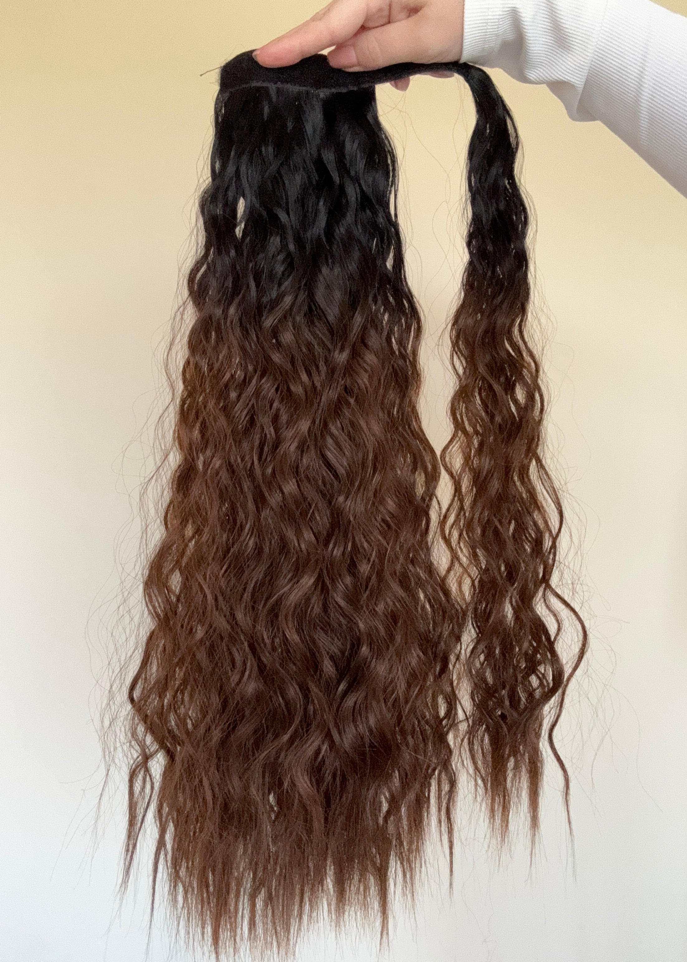 Drew - 20” (50cm) Deep Wave Wrap Around Ponytail