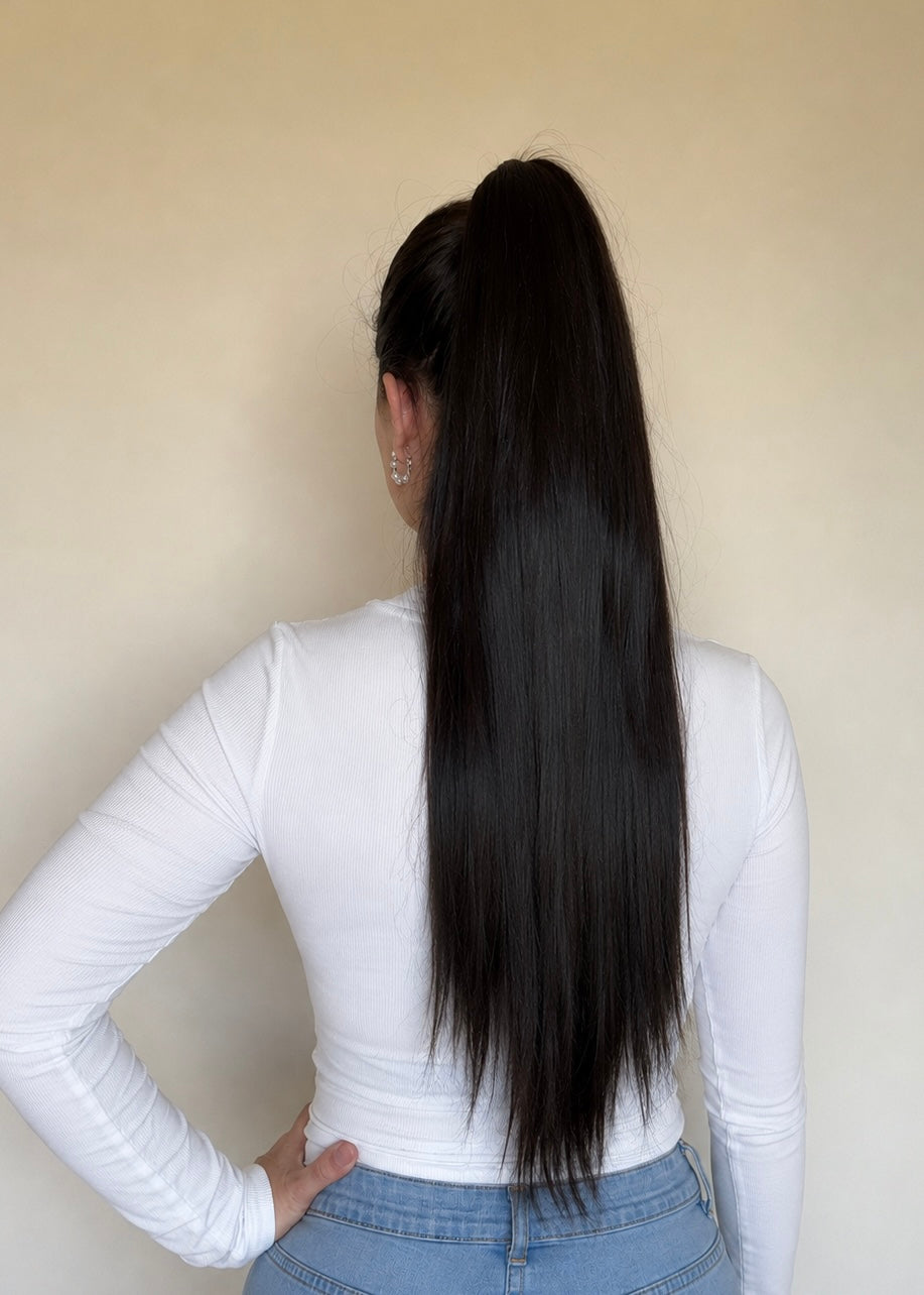 Maddie - 24” (60cm) Straight Clip-In Ponytail