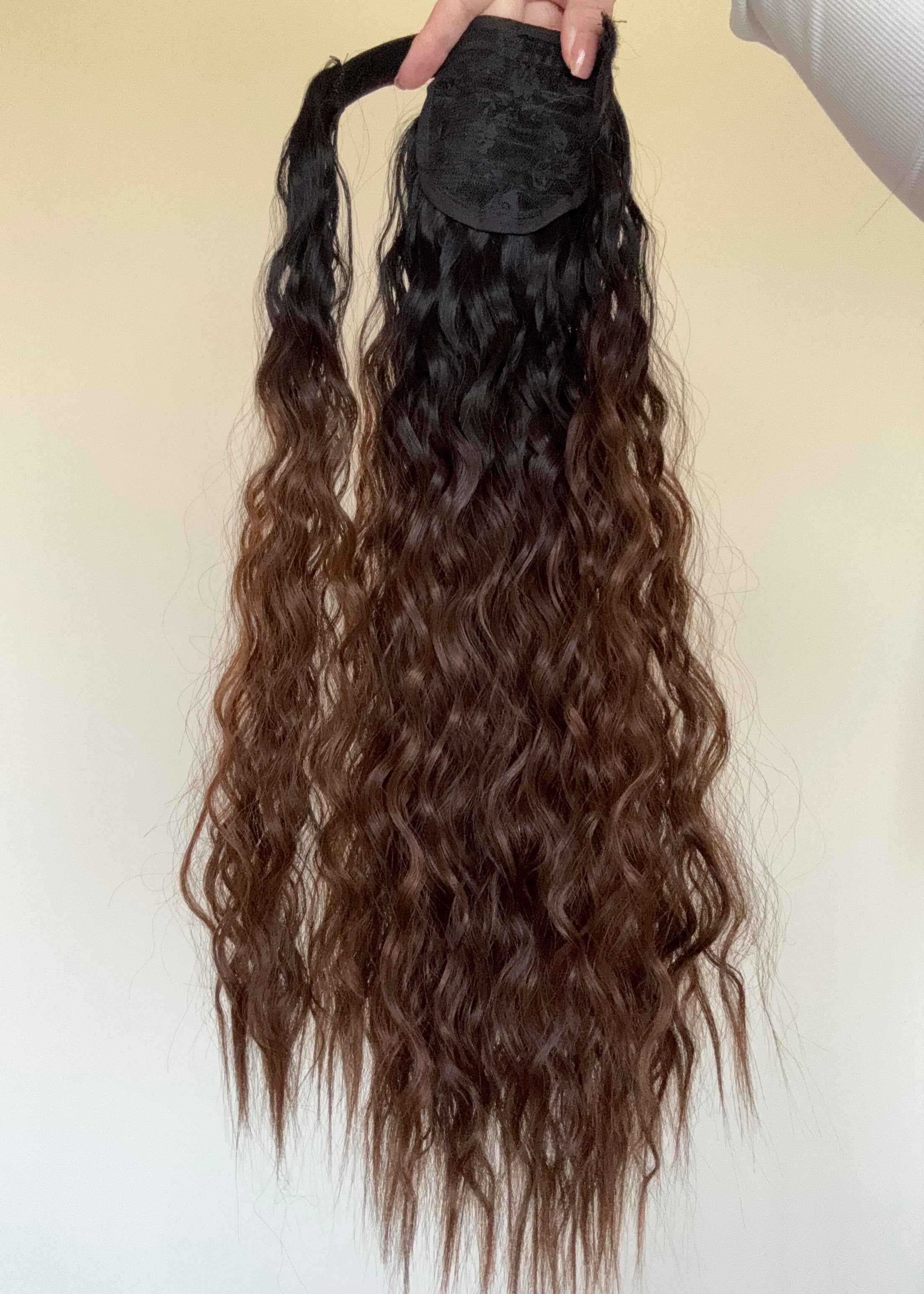 Drew - 20” (50cm) Deep Wave Wrap Around Ponytail