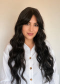 Estelle - 28" (70cm) Water Wave Wig with Curtain Bangs