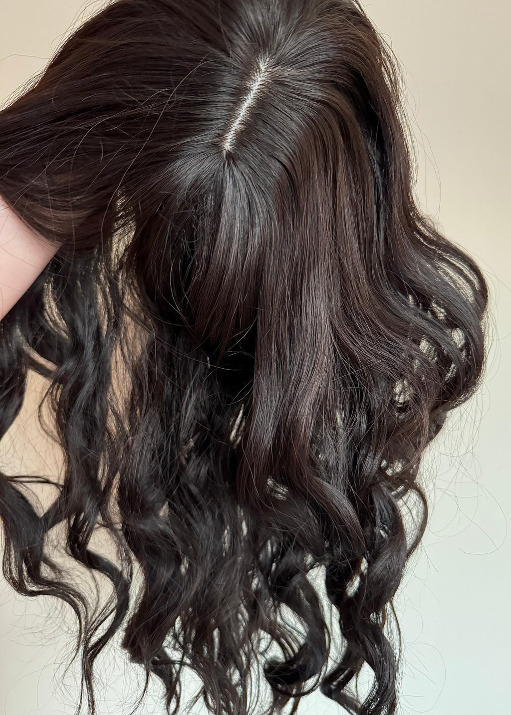 Estelle - 28" (70cm) Water Wave Wig with Curtain Bangs