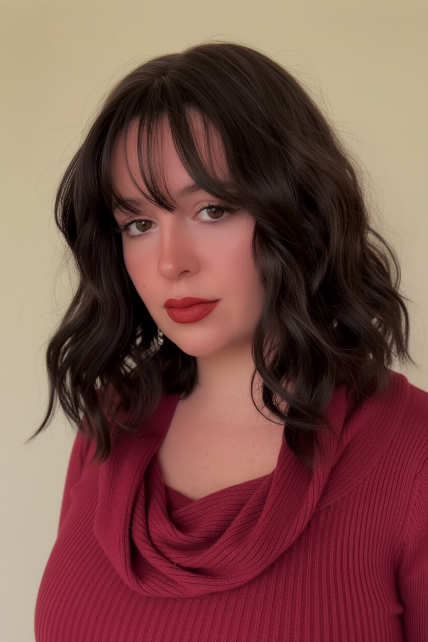 Kaylene - 14” (35cm) Wavy Bob Wig with Bangs