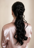 Roseline - 20” (50cm) Soft Waves Clip-In Ponytail with Bun