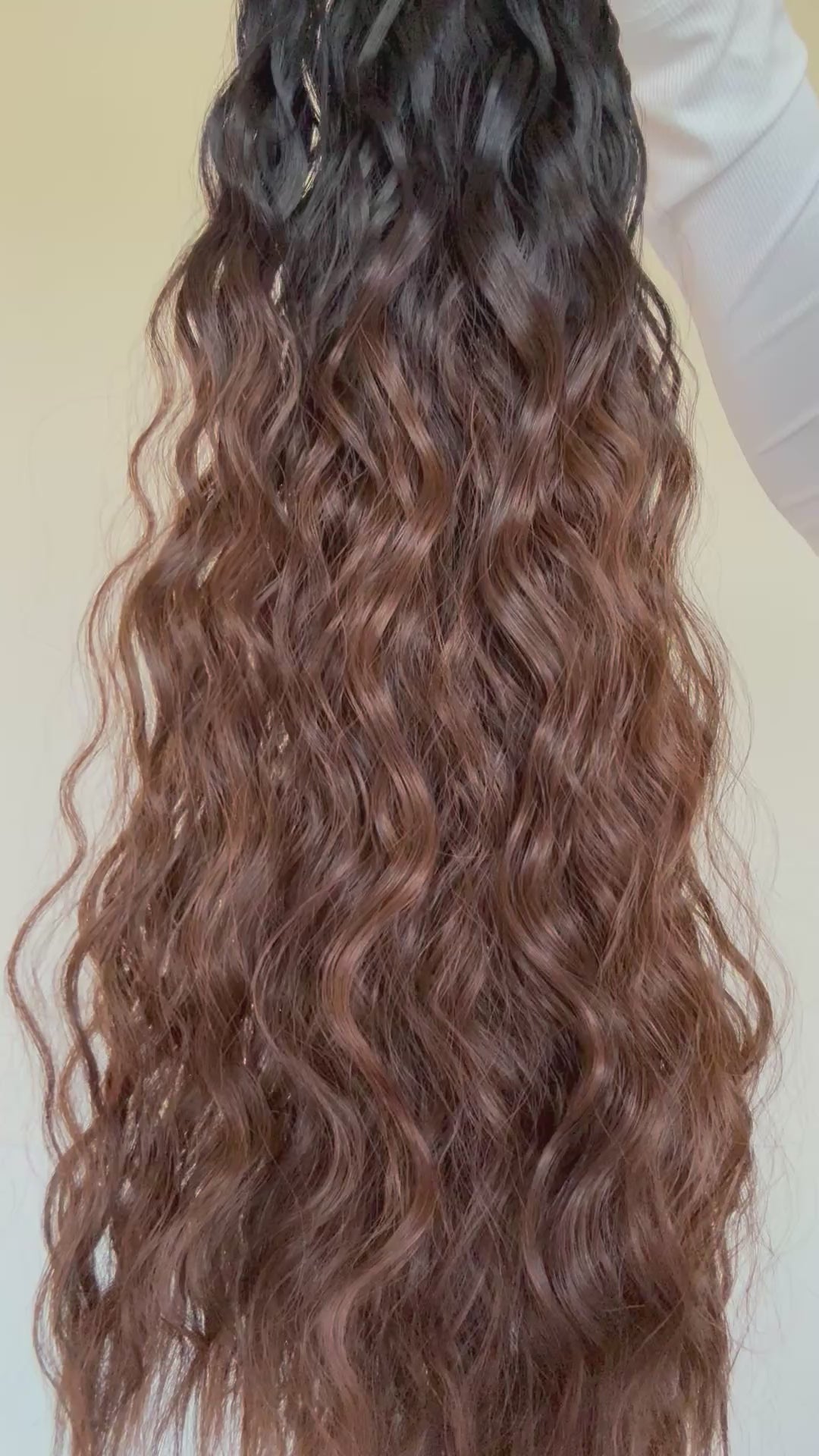 Drew - 20” (50cm) Deep Wave Wrap Around Ponytail